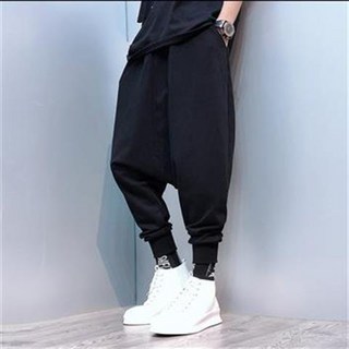 Yongxu 봄 와이드 밑위 슬랙스 남 힙합 트렌드 밑위 배기 팬츠 날다람쥐 팬츠 141319