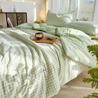 Arvo Home 日式輕柔四季被 裸睡被 柔軟薄被 空調被 夏涼被 球球被 無印風 水洗棉被 薄被 韓國被 雲朵被, 小球滾邊 藍色,涼被 150*200 cm