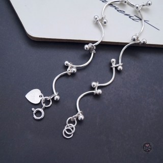 波浪 弧形 簡約 幾何 純銀手鍊S925。正生純銀