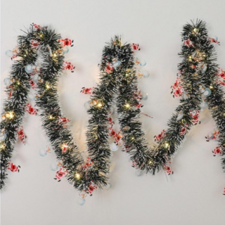 굿도우 크리스마스 파티 모루 LED 줄 조명, 1개, 6.그린산타+눈사람(웜라이트)