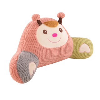 辦公室座椅靠枕腰靠墊汽車靠墊腰枕椅子靠背墊護腰沙髮孕㛿抱枕厚, 泡芙絨;瓢蟲;65cm*35cm