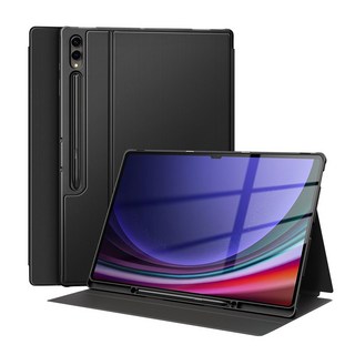 스냅케이스 갤럭시탭 S9 울트라 폴리오 슬림 북커버 케이스, 블랙