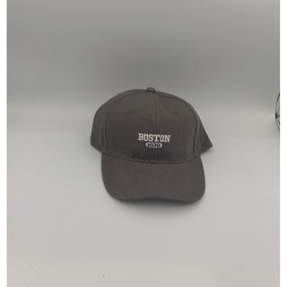 BOSTON 1630 棒球帽 夏季情侶休閒鴨舌帽 字母數字遮陽寬帽檐防曬 深灰色