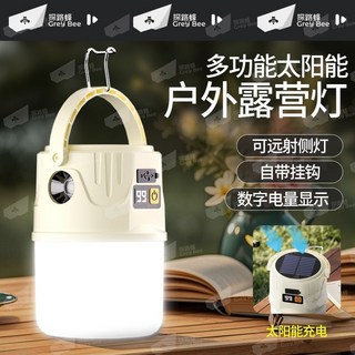 太陽能充電式露營燈 帳篷燈 緊急照明燈 野營燈, 1個, 氛圍露營,【常規太陽能 大容量】待39天