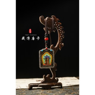 西藏唐卡 黑金唐卡 布達拉宮火供 已開光唐卡《十相自在》 火供開光珍品，智慧與圓滿的靈性法寶, 1個