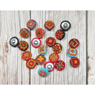 綺綺愛編織 服裝扣 原住民風 山地服飾鈕扣, 1個, 款式隨機出貨