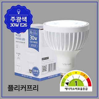 PAR30 LED W 화이트 1등급 주광 주백 전구 집중형 30w 가정용_업무용_벽조명_옥외조명 인테리어조명