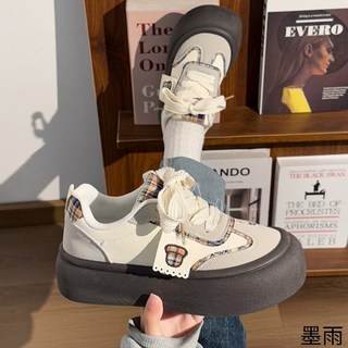 休閒鞋 運動鞋 厚底板鞋女 2025新款百搭增高鞋 小眾設計爆款休閒運動女鞋