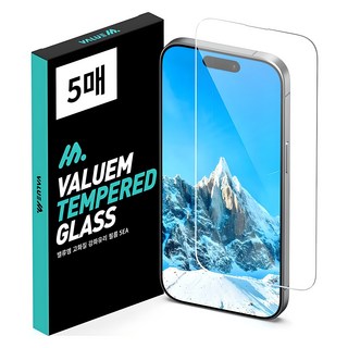 VALUEM 高清9H強化玻璃手機螢幕保護貼5片套, 1組