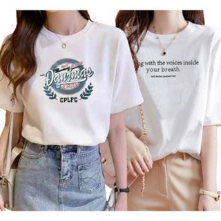 엔젤리크 1+1 여성 프린팅 면 반팔티 반팔티셔츠