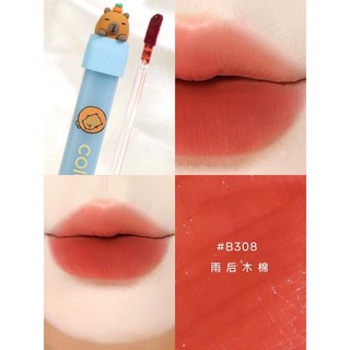 夏日冰透西瓜色 Colorkey珂拉琪水霧唇露卡皮巴拉唇釉女果汁口紅 L.F.S, 1個, O308# 雨後木棉 【卡皮巴拉限定】, O308# 雨後木棉 【卡皮巴拉限定】