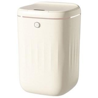 智能美學自動感應式垃圾桶, 20L 奶油色, 25 x 25 x 32.2cm