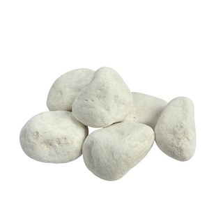 特白鵝卵石 4kg/裝 白色石頭 漢白玉 石頭 石 鵝卵石 天然石 地舖石 陽台 庭院舖石 水族, 白色