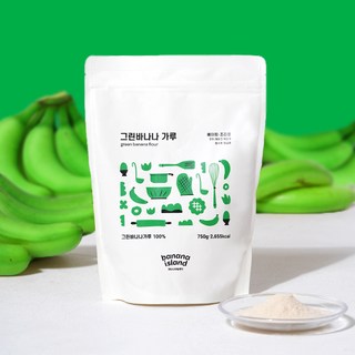 100% 그린바나나가루 밀가루대신 먹는 글루텐프리 저항성전분 식이섬유, 1개, 300g