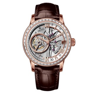 OBLVLO歐寶羅 法國經典全自動鏤空機械錶 男士復古鑲鑽腕錶