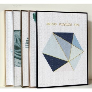 公司正貨 窄邊鋁合金拼圖相框畫框（金色/黑色）300片500片1000片2000片拼圖框定制, 1個, 300片（26.3*38.3）