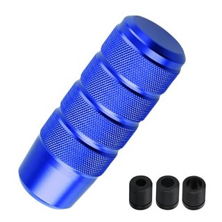 DUSCOKE 94mm/3.72인치 자동차 시프터 손잡이 - 가중 알루미늄 합금 자동차 기어 시프트 스틱 레버 핸들 M8 M10 M12 x 1.25 스레드 어댑터 포함 - 대, 블루