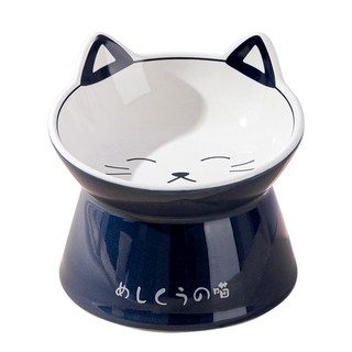 陶瓷貓碗 貓碗 寵物陶瓷碗 寵物水碗, 1個, 零食貓頭碗, 日式和風