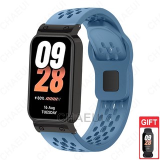 Xiaomi 矽膠錶帶 紅米手環 3 洞洞錶帶, 1個, 藍色,小米手環8 Active