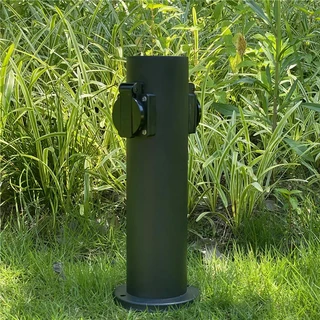 스파이크 양방향 EU 소켓이있는 방수 정원 소켓 잔디 깎는 기계 바베큐 용 3680W 16A 에너지 열 야외, 01 2, 01 EU, 02 Black With Spike