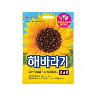 롯데웰푸드 해바라기 초코볼, 80g, 4개