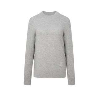 24FW [가격인하][간절기필수템][ONLINE EXCLUSIVE] 그레이멜란지 여성 퓨어 캐시미어 100% 모크넥 스웨터 HWSW4D932G2