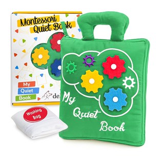 몬테소리 콰이어트북 마이퍼스트북 촉감책 아기헝겊책 출산선물, 그린