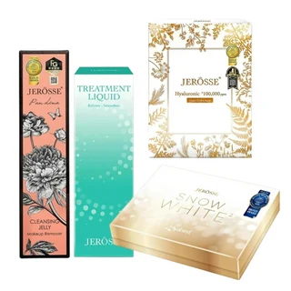 JEROSSE 婕樂纖 水光錠1盒+雪聚露1瓶+婕肌零1瓶+水光繃帶保濕面膜1盒, 1組