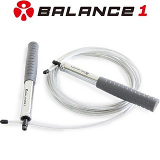 BALANCE 1 Crossfit 快速鋼索跳繩 可調節長度 舒適防滑握把 輕巧便攜, 1個