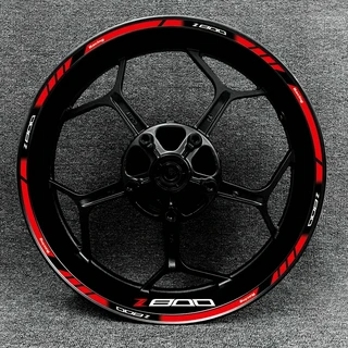 Kawasaki Z800 오토바이 휠 림 스티커 휠 허브 장식 Z800 고반사 데칼 로고에 적합, [05] Z800