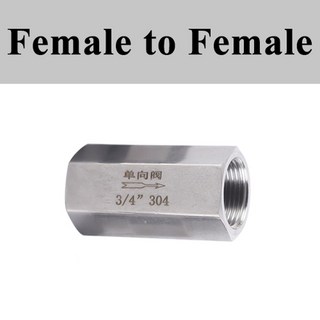 DS 1M 304 체크 스테인레스 직접 스틸 인라인 PT 나사 육각형 역방향 밸브 단방향, 1/2, 1개