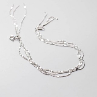 Cherish 贈禮盒提袋S925純銀三層流蘇手鍊 真愛鍊