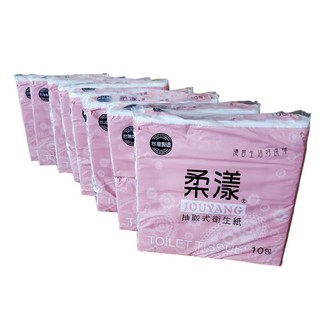 柔漾抽取式衛生紙100抽x10包x8串(箱購), 8個, 10個裝
