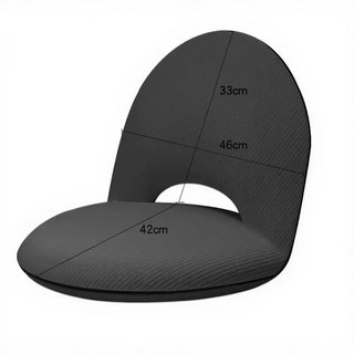 簡約風人體工學單人沙發椅，透氣舒適地板椅，輕巧易搬動和室椅, 深灰, 1件