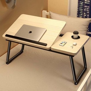향상된 안정성 데스크 접이식 가제트 테이블 낮은 사무용 책상 무릎용 원격 근무용 컴팩트 21.7 x 12.6 9.8인치 55 32 25cm 적재 용량 44.1파운드 20kg 태, wood color