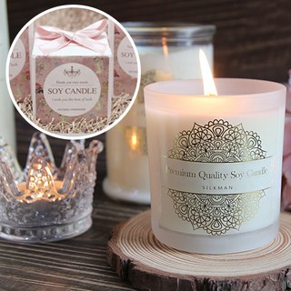 비단장이 프리미엄 아로마 소이캔들, 롤리타렘피카, 포장추가/우드심지, 210ml, 1개, 210ml