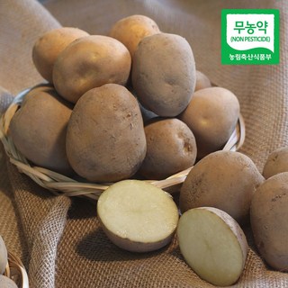 친환경 마음밭 국내산 무농약 이유식 2025년 수확 수미 설봉감자 3kg 5kg 10kg, 1개, 감자(중)