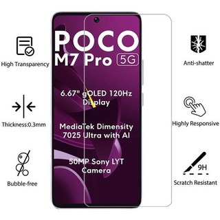 샤오미 포코 M7 프로 강화유리 폰케이스 4G 5G) 360도 보호 백커버, 01 Poco M7 Pro, 03 2pcs glass