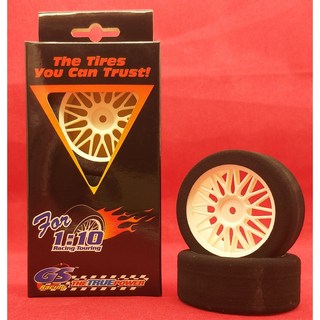 車車共和國 GRP 義大利製造 GS RACING 1/10 房車競賽用 高抓地力 海綿胎, 1個, 後胎一組2顆 40°