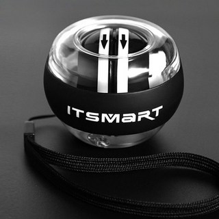 손목운동 오토 스핀볼 근력운동 자이로볼 악력기, 투명블랙, 1개