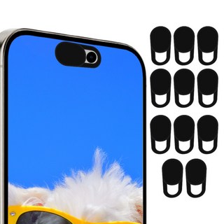 프라이버시 웹캠 커버 카메라 가리개, 12개, 블랙