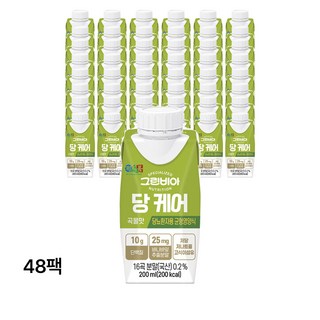 그린비아 당케어 곡물맛 균형영양식, 48개, 200ml