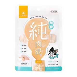 江喵星球 純肉泥 (無膠) 貓咪適用 6gx5條, 6g, 5個, 雞肉扇貝 6袋