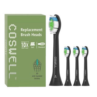 COSWELL 電動牙刷替換刷頭 柔軟刷毛 多角度清潔牙齒表面, 1個, 4個裝
