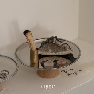 1門廳儲物托盤北歐風格金屬木質圓形托盤實木高架托盤桌面儲物托盤 萬安/, 1個