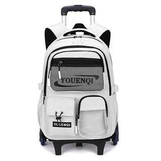 大容量拉桿書包 2-4-6年級男女生初中生防水帶輪書包 兩用推拉萬向輪 大容量書包 顏值雙肩包 多色背包 拉桿輪子包