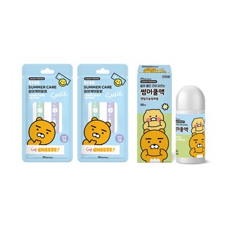 카카오프렌즈 썸머쿨액 1개 + 썸머케어팔찌 2개입 2개, 라이언, 1세트, 50ml