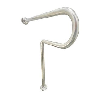 【海夫健康生活館】斜坡板專家 304不鏽鋼 R型落地安全扶手 管徑31.8mm(SR-318), 1個, SR-318-7570