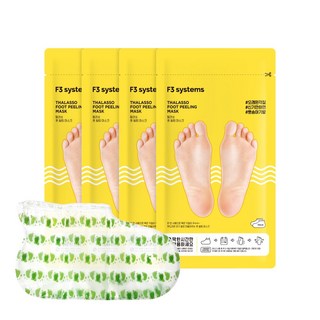에프쓰리시스템즈 탈라쏘 풋 필링 마스크팩, 1개입, 4개, 40g