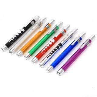 후레쉬 손전등 동공 펜 램프 얼굴 기능 Led 검사 휴대용 조명 작은 추가 가능 50 개, [07] mix color, [01] white light, 07 mix color_01 white light, 1개